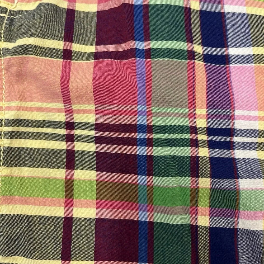 Ralph Lauren Skirt Madras Plaid Mini Girls 16 Preppy Scholl Country Club